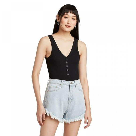Wild Fable Pants - NWT Wild Fable Snap Ribbed Bodysuit Medium Black